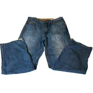 Plugg Mens Jeans Sz 36x32 Blue Wide Leg Loose Skater Rave Baggy 90's Y2K Vintage